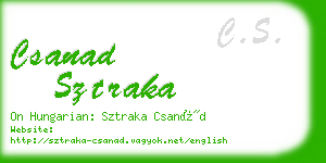 csanad sztraka business card